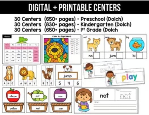 Heart Words Sight Words Activities Flash Cards I the a List First Grade K Prek