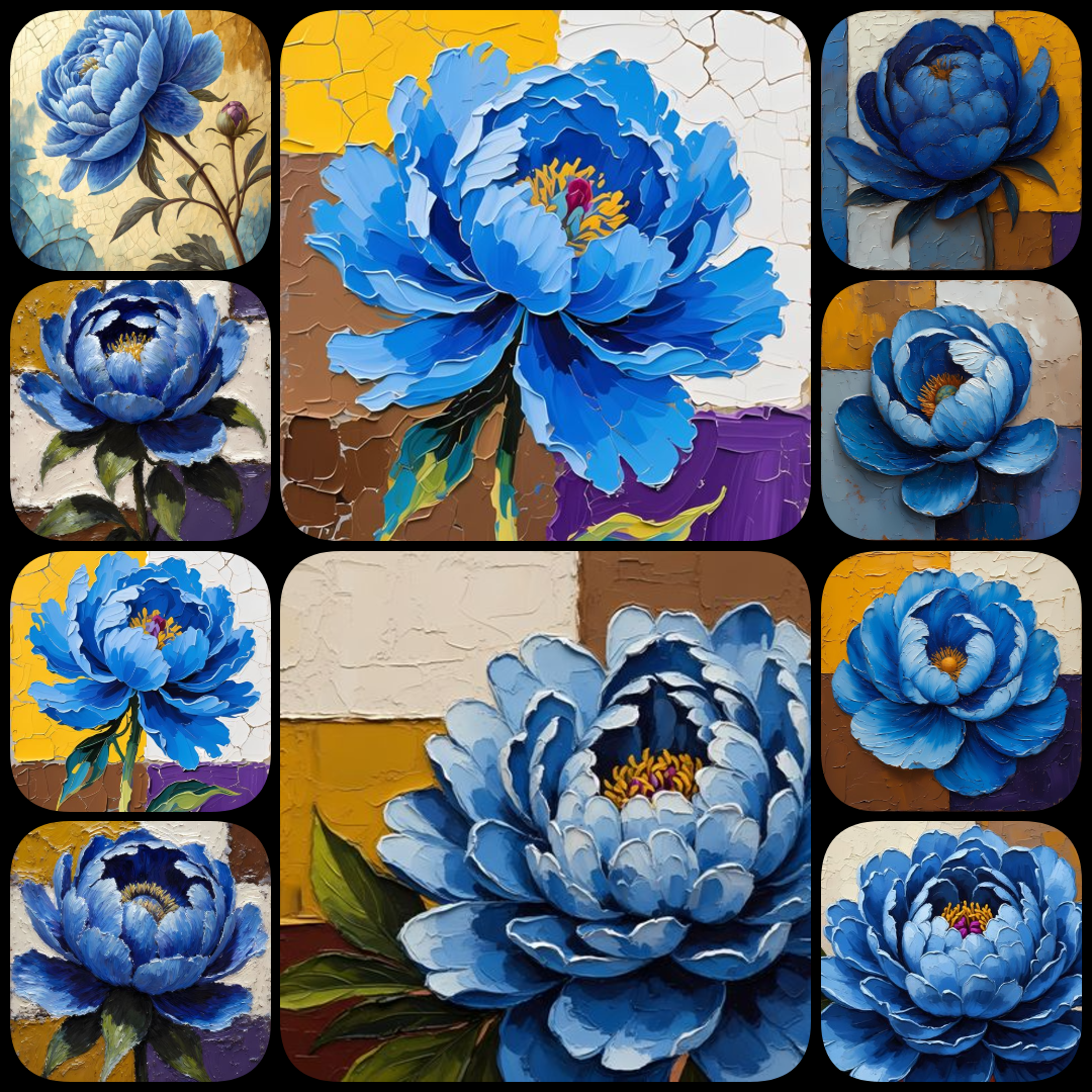 Discover 170 high-resolution blue flower art images in diverse styles including cyberpunk, graffiti, abstract, pop art, and textured oil paintings. Available in multiple sizes and formats for creative use.. blue flower art, high resolution flower images,