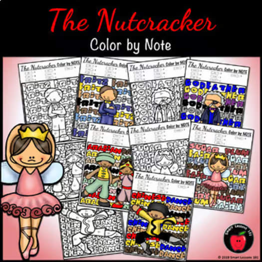 NUTCRACKER COLOR by CODE Christmas Music Activity NoteNUTCRACKER COLOR by CODE Christmas Music Activity Note Rhythm Dynamics Tempo Rhythm Dynamics Tempo