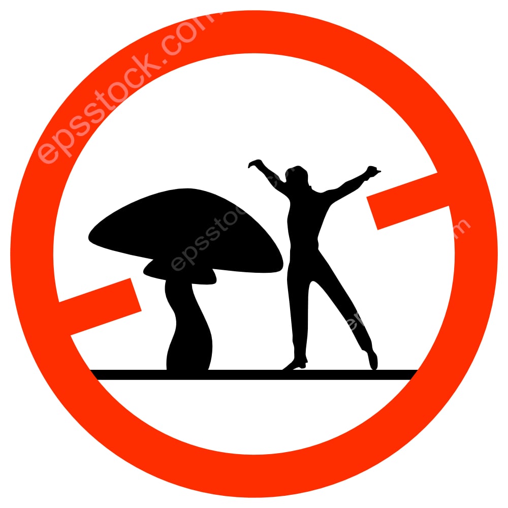 dangerous mushrooms sign