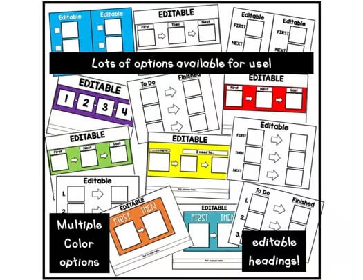 Editable Visual Schedule Boards and Pieces for Special Education