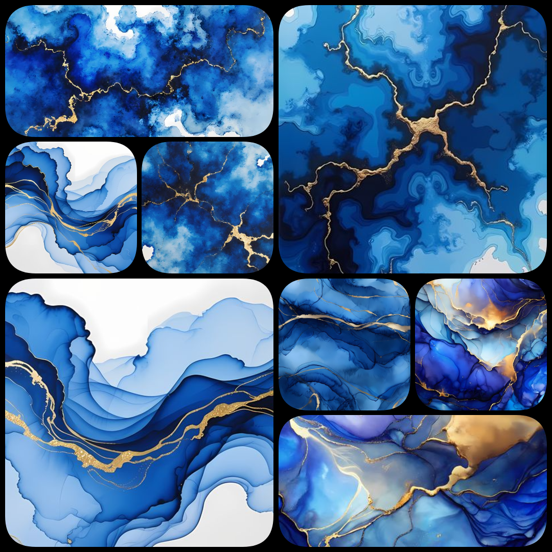 Explore 100 high-resolution blue, gold, and silver abstract artworks featuring alcohol ink, watercolor, and painterly styles. Stunning luxury images perfect for modern design projects. blue abstract art, modern abstract PNG, alcohol ink art, watercolor ab