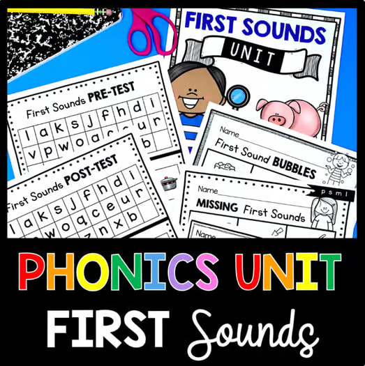 Beginning Sounds Unit - Initial Letter Sounds - Kindergarten Phonics CVC Words