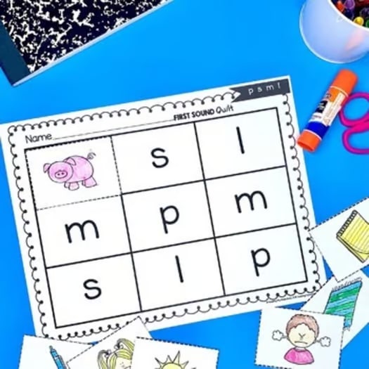 Beginning Sounds Unit - Initial Letter Sounds - Kindergarten Phonics CVC Words