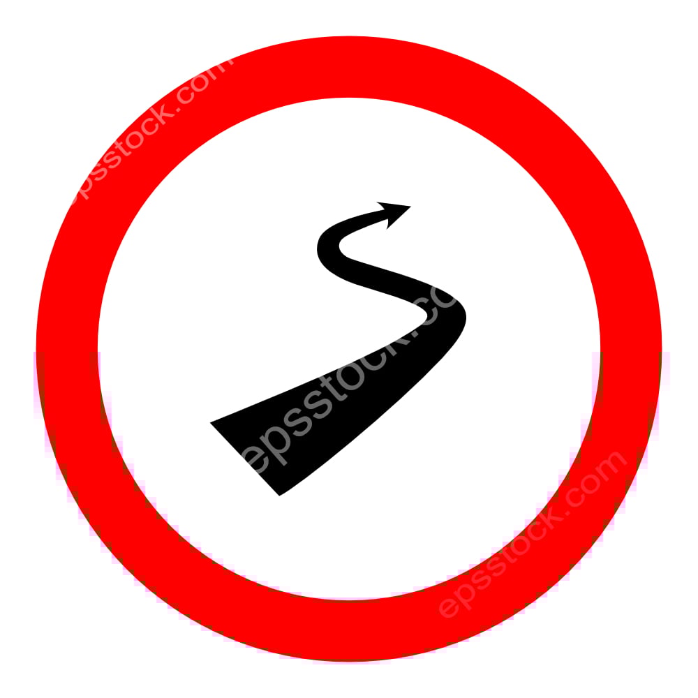Zig Zag Road Sign