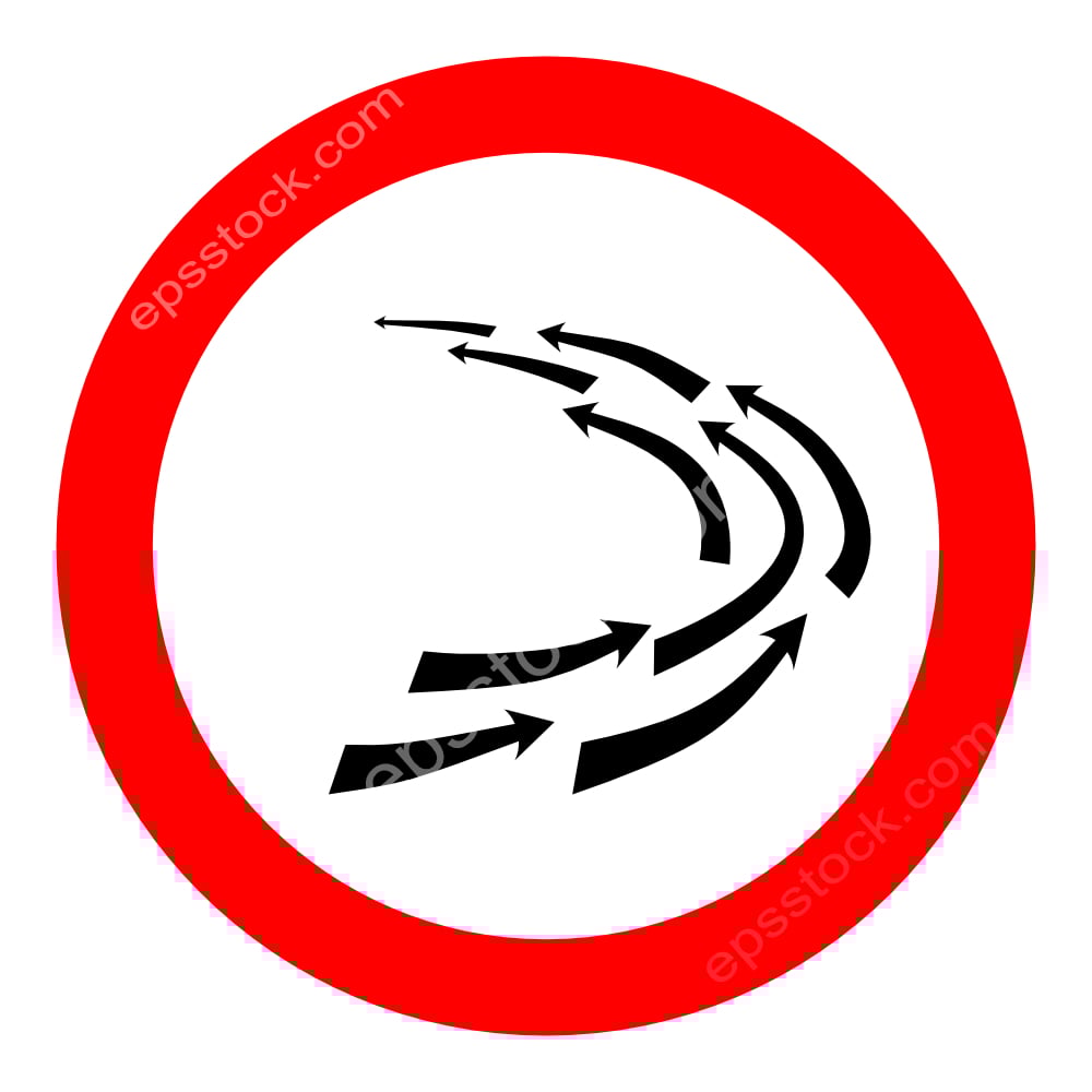 sharp turn sign