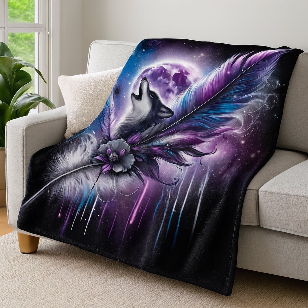 Your Microfleece Canvas Awaits Wolf Howl