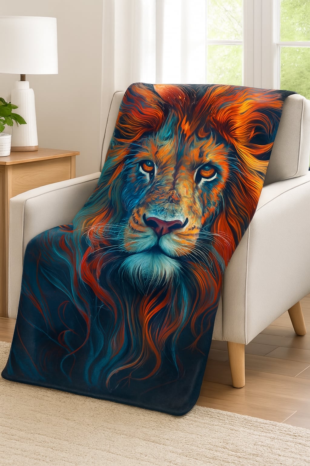 Your Microfleece Canvas Awaits Savage Lion