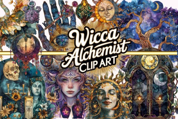 Wicca Alchemist Witchy Illustrations