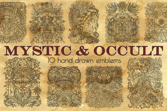Mystic and Occult Emblem Art Graphic