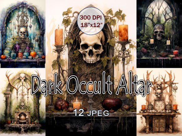 Wiccan Altar Art JPEG Bundle