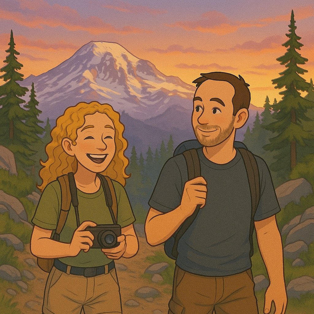 Arthur, Zoé, Globe Seekers, theglobeseekers, BD, histoire d’amour, couple, voyage, école, ingénieurs, fête, bière, amis, messages, distance, Mont Rainier, Seattle, États-Unis, road trip, architecture, bâtiment, travail, alternance, projet, création, contenu, aventure, rêves, idées, liberté, humour, authenticité, complicité, voyage en couple, récit, amour vrai, vie à deux, dessin, illustration, univers Globe Seekers, storytelling, jeune couple, découverte, voyage Asie, backpack, bonheur, inspiration, projet de vie