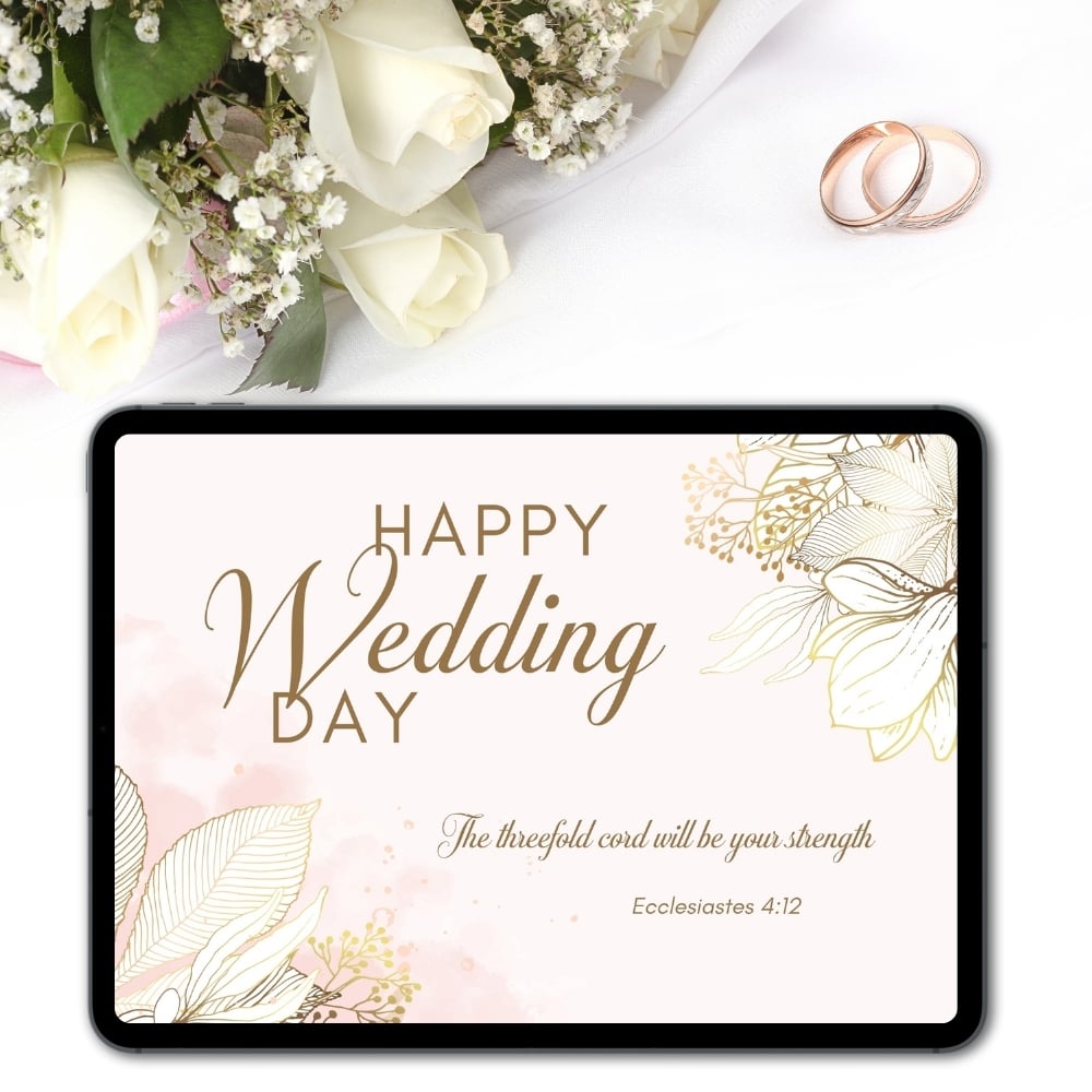 JW Happy Wedding Cards – Ecclesiastes 4:12