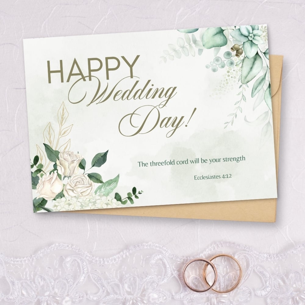 JW Happy Wedding Cards – Ecclesiastes 4:12