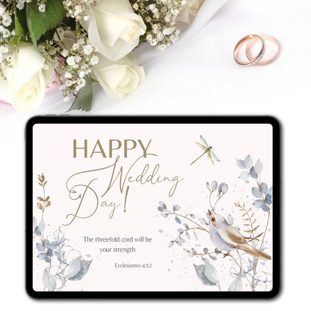 JW Happy Wedding Cards – Ecclesiastes 4:12