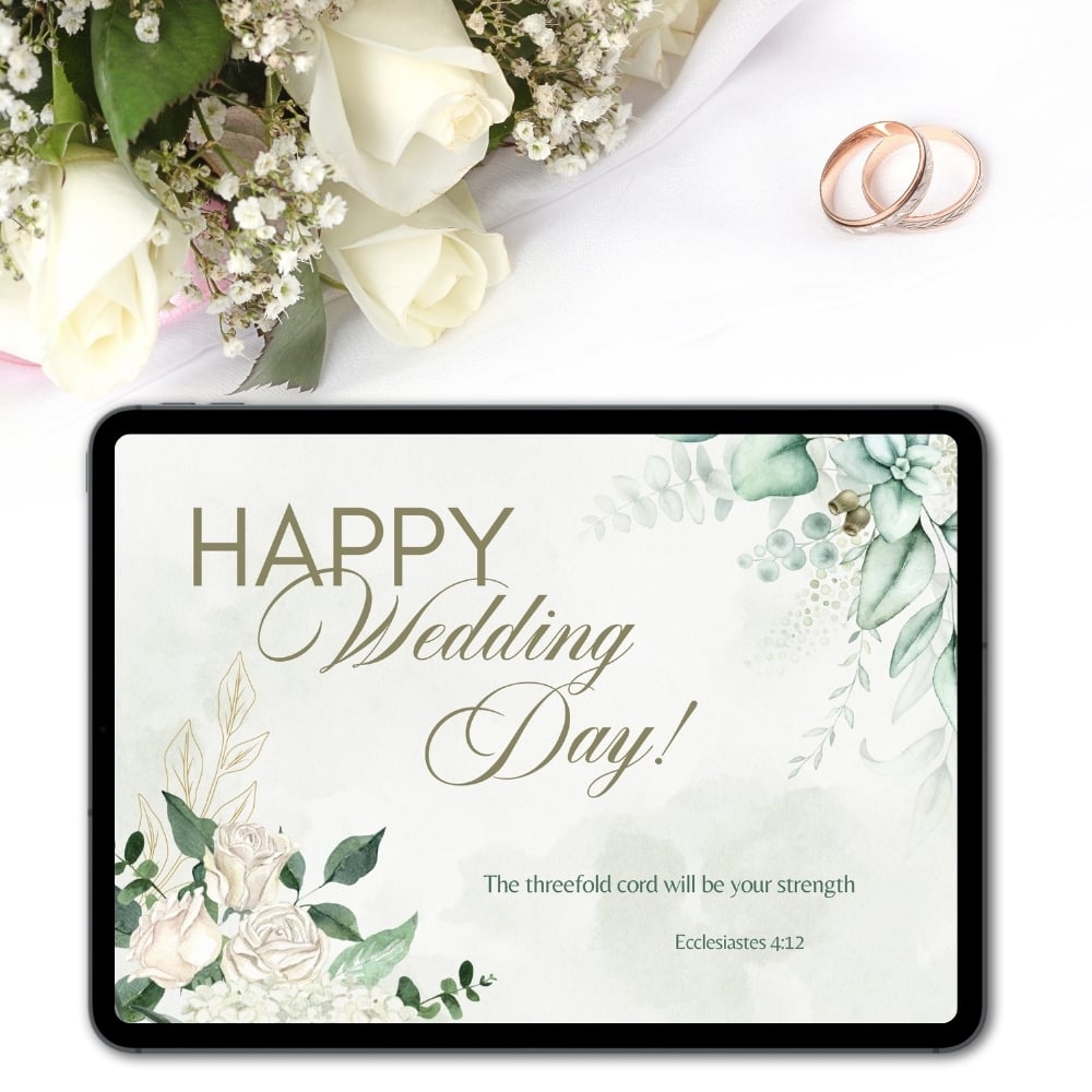 JW Happy Wedding Cards – Ecclesiastes 4:12