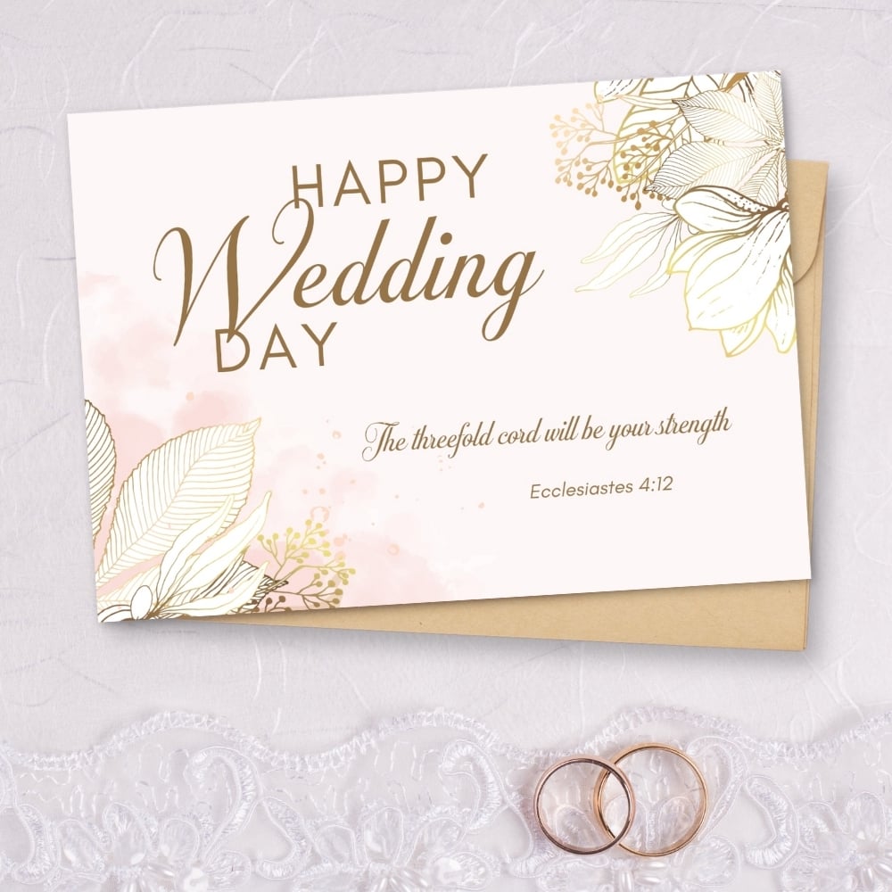 JW Happy Wedding Cards – Ecclesiastes 4:12