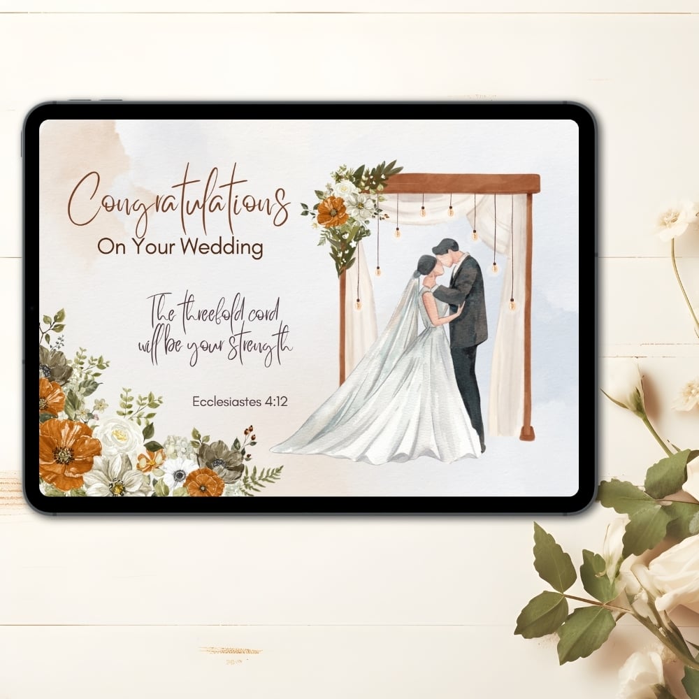 JW Wedding Congratulations Cards - Ecclesiastes 4:12