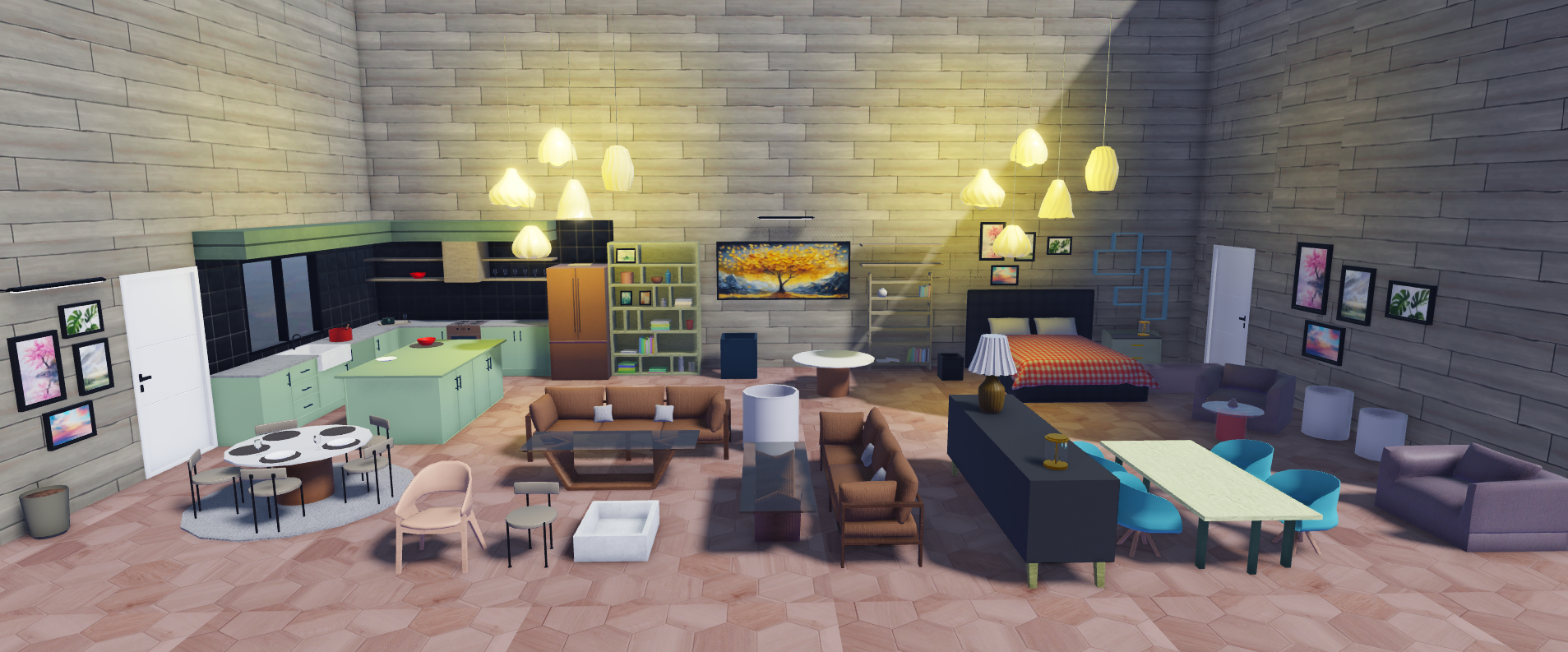 Roblox Modern Furniture & Interior Pack – Kitchen, Living Room, Dining ...