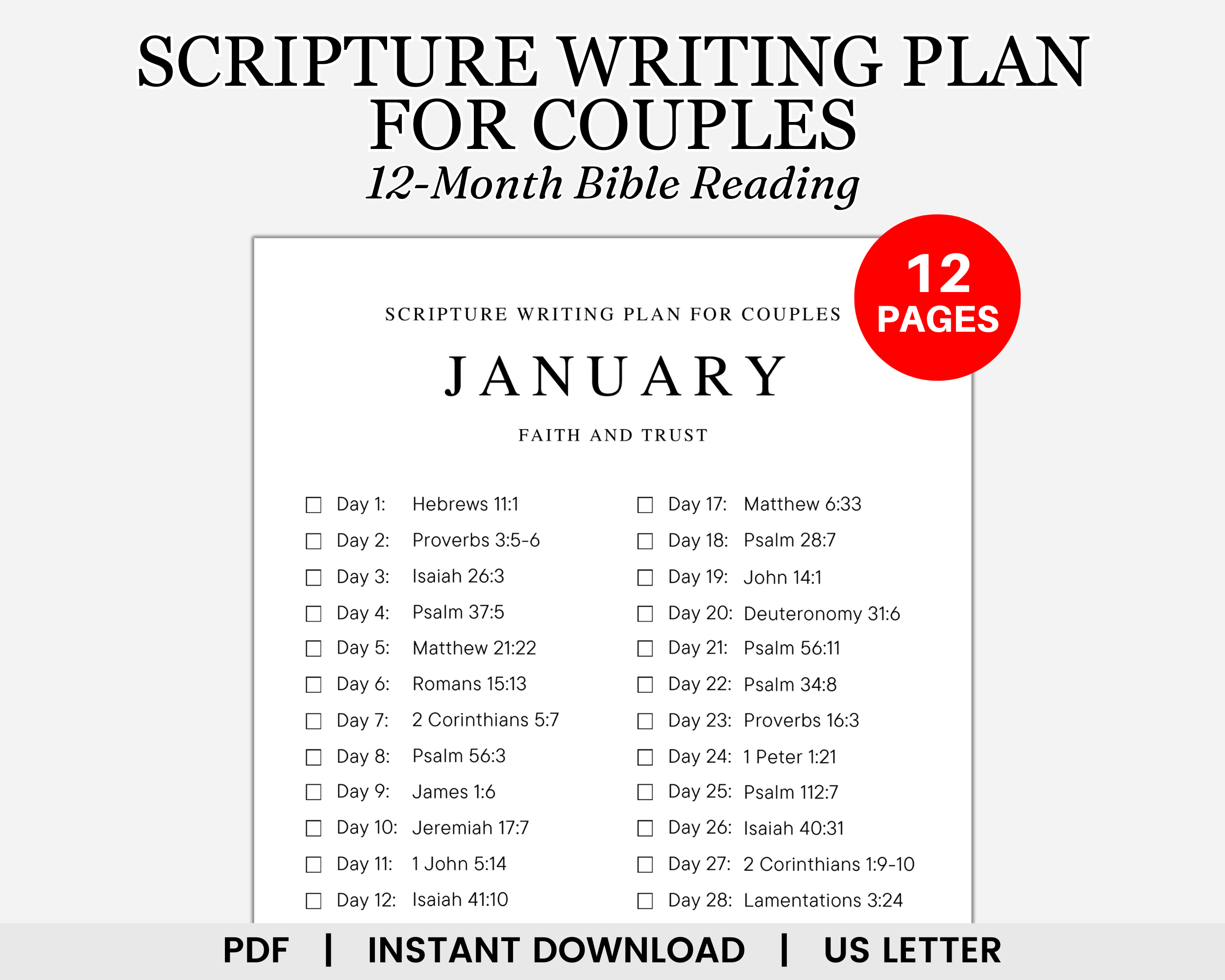 Scripture Writing Plan for Couples, Bible Reading Plan, Bible Verses ...