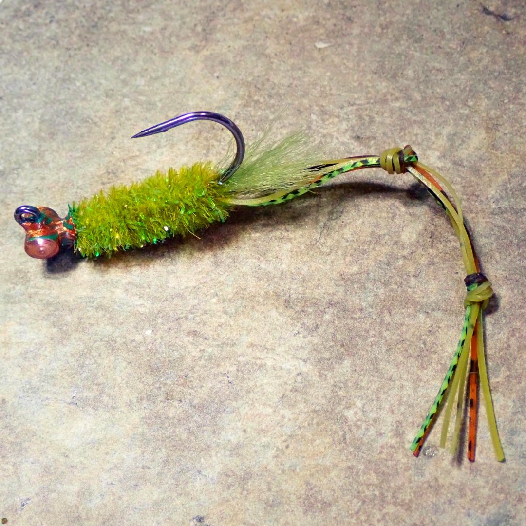 The Marblehead Bass Worm fly, hand-tied by Matt Campbell, The Fly Guy.