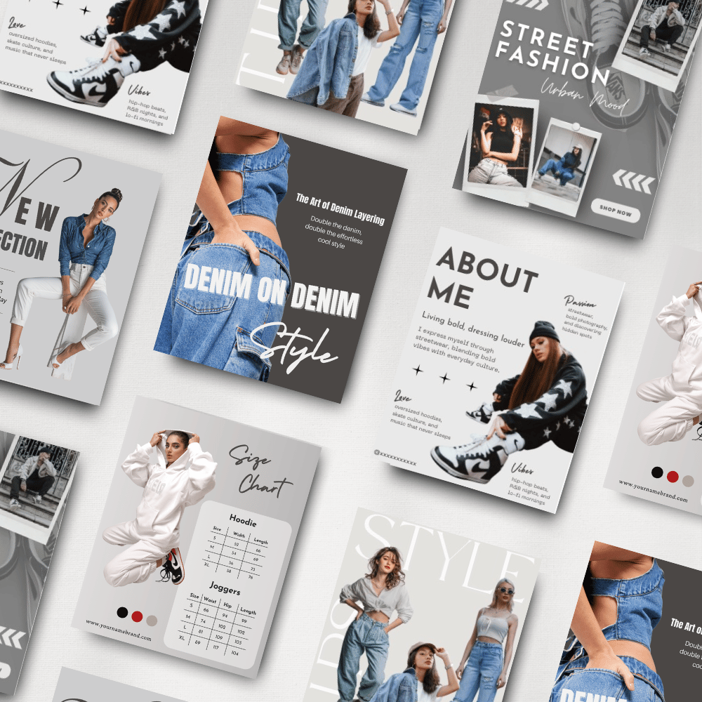 20 Fashion Social Media Templates - Instagram Posts Canva Editable - Payhip