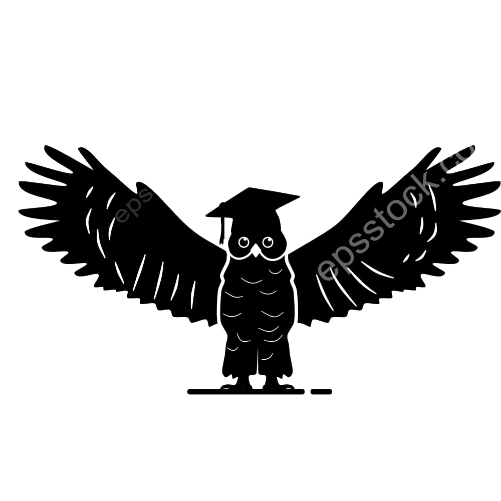 Owl with graduation cap