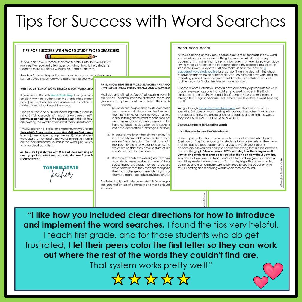 Words Their Way 4th Grade Spelling Syllables Affixes Word Study Word Searches