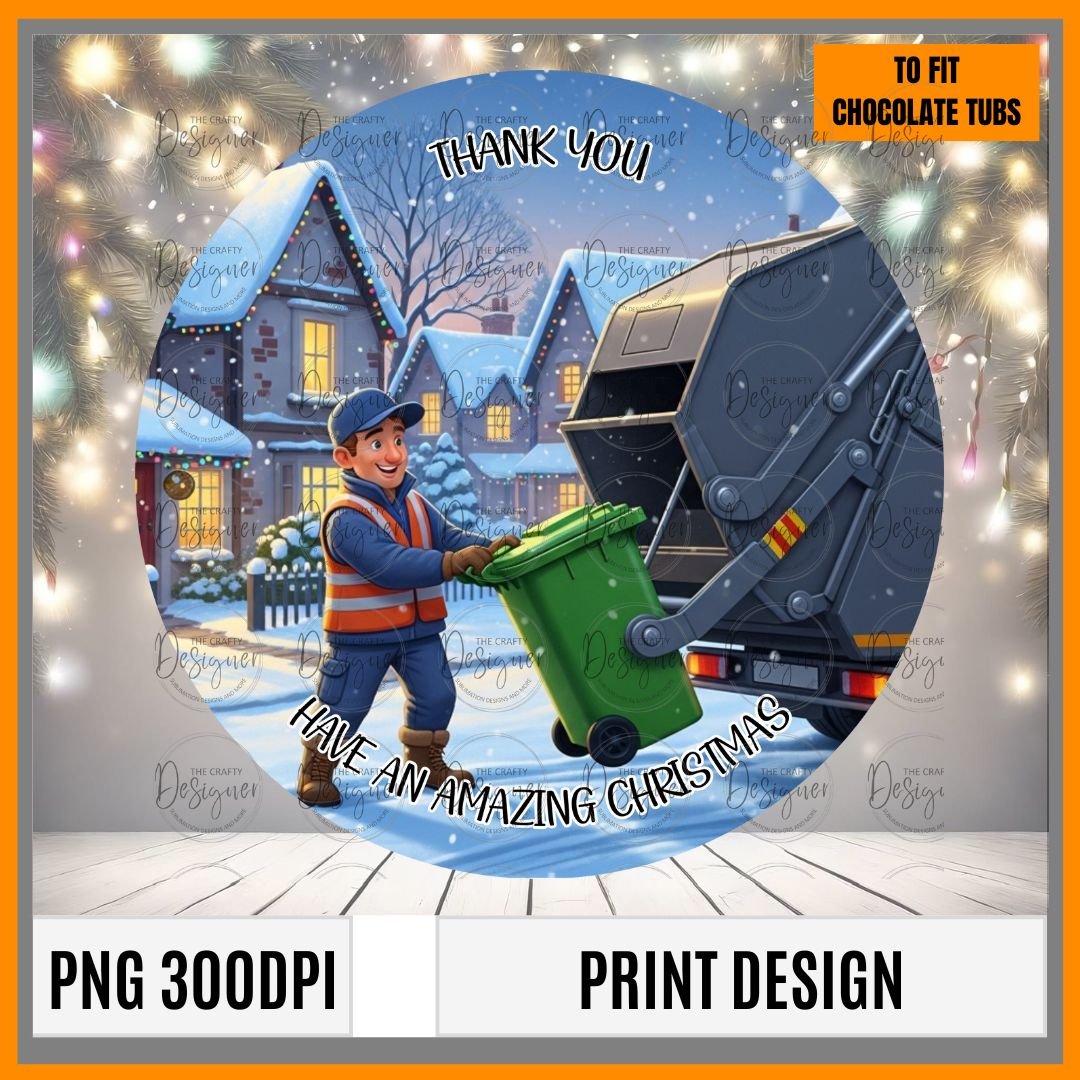 Binman Chocolate Tub Stickers
