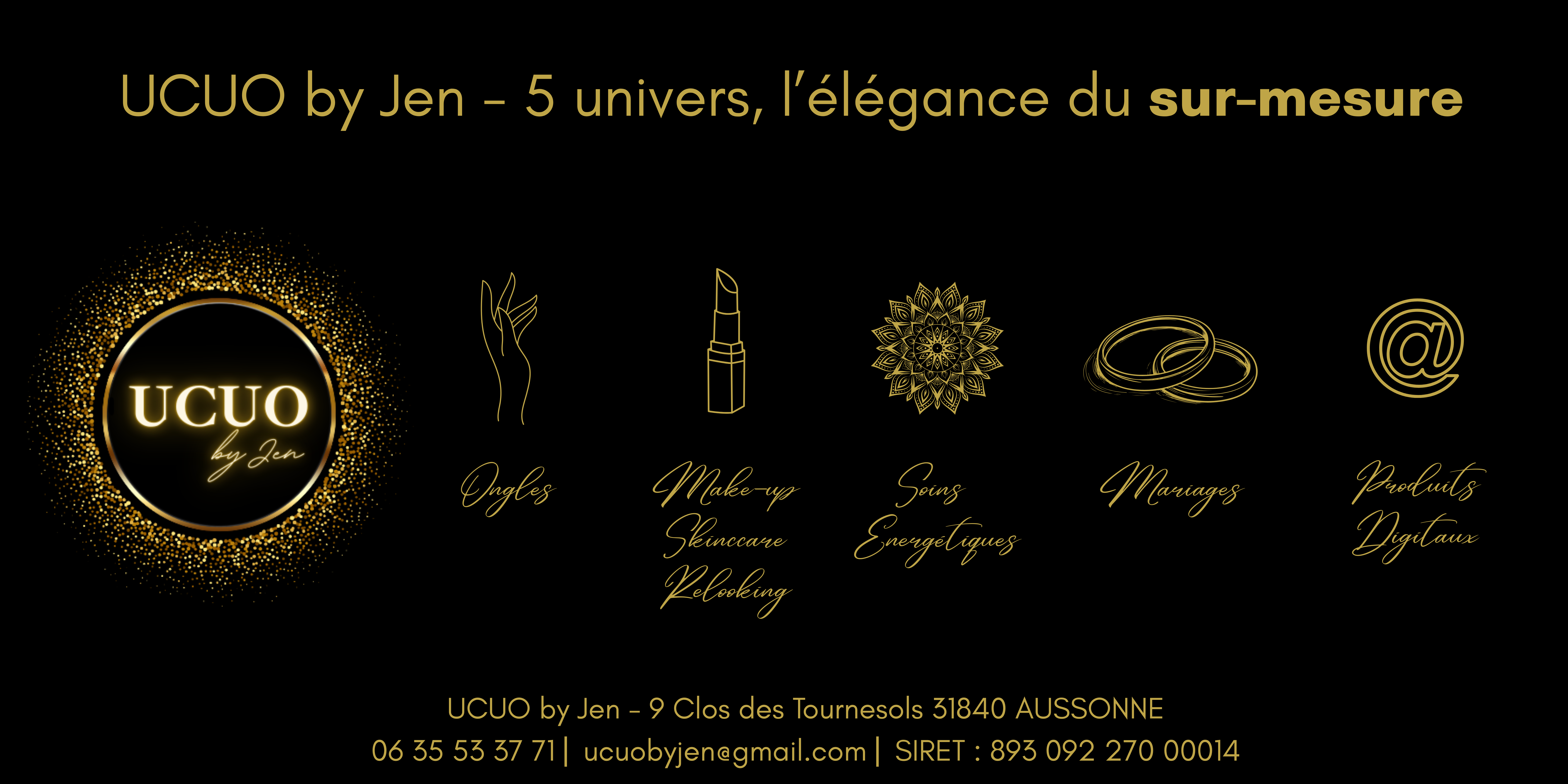 UCUO by Jen 5 univers : Ongle, makeup, soins énergétiques, mariage et produits digitaux