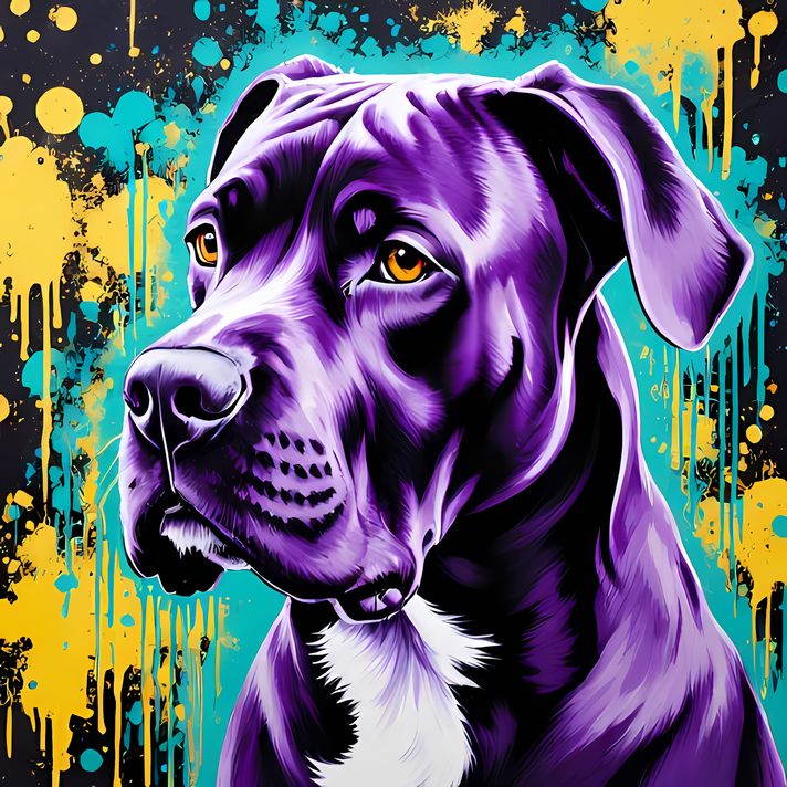 🐾12 Great Dane Dogs High-Res Art Images in Psychedelic Pop & Street Art Style  📦 What’s Included:  12 Files in total High Resolution: 300 DPI for professional quality Image Sizes: From 3072px to 9216px (portrait and square orientations) 🎨 Perfect For:  Wa