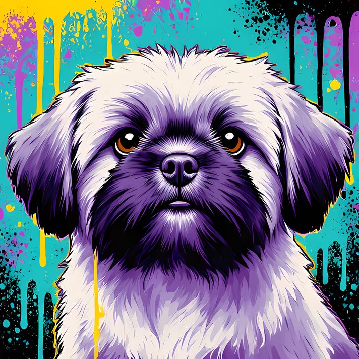 🐾14 Shih Tzu Dogs High-Res Art Images in Psychedelic Pop & Street Art Styles  📦 What’s Included:  14 Files in total High Resolution: 300 DPI for professional quality Image Sizes: From 3072px to 9216px (portrait, landscape and square orientations) 🎨 Perfec