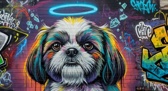 🐾14 Shih Tzu Dogs High-Res Art Images in Psychedelic Pop & Street Art Styles  📦 What’s Included:  14 Files in total High Resolution: 300 DPI for professional quality Image Sizes: From 3072px to 9216px (portrait, landscape and square orientations) 🎨 Perfec