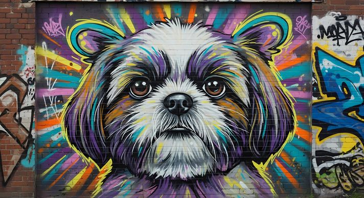 🐾14 Shih Tzu Dogs High-Res Art Images in Psychedelic Pop & Street Art Styles  📦 What’s Included:  14 Files in total High Resolution: 300 DPI for professional quality Image Sizes: From 3072px to 9216px (portrait, landscape and square orientations) 🎨 Perfec