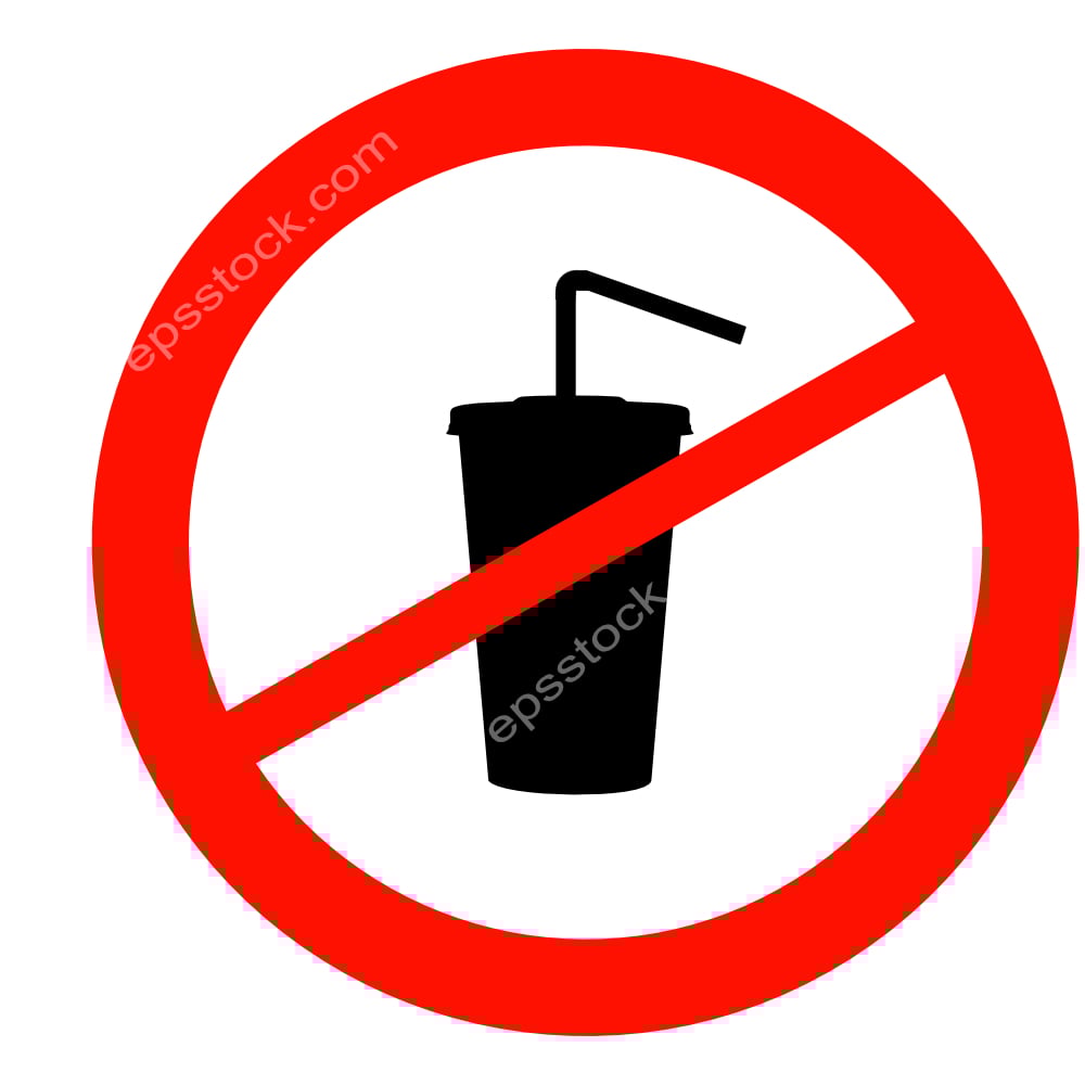 No drink forbidden sign