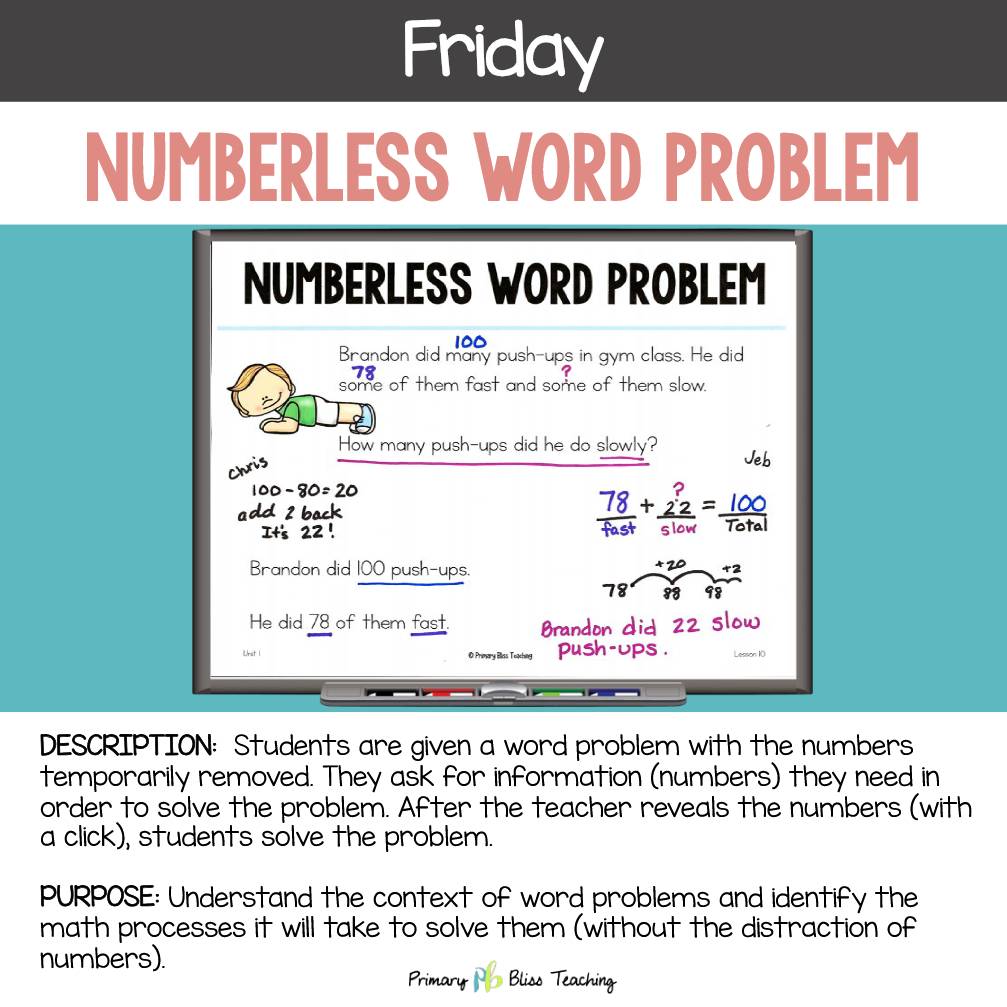 Third Grade Number Talks Unit 1 for Building Number Sense and Mental Math