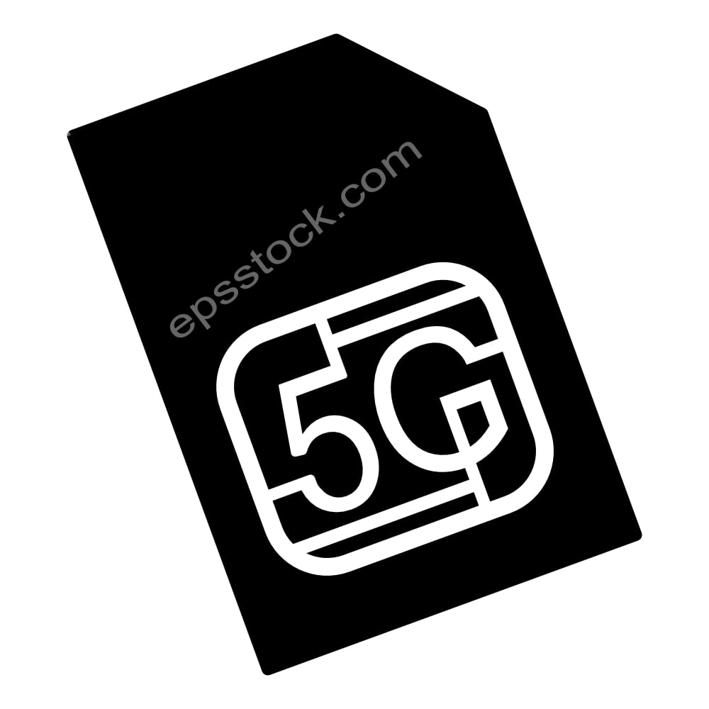 5G Sim card symbol