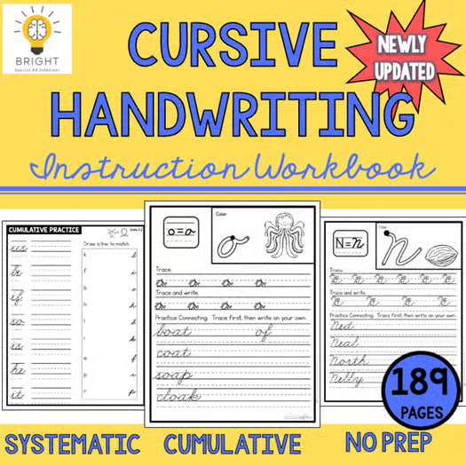 Cursive Handwriting Practice Pages