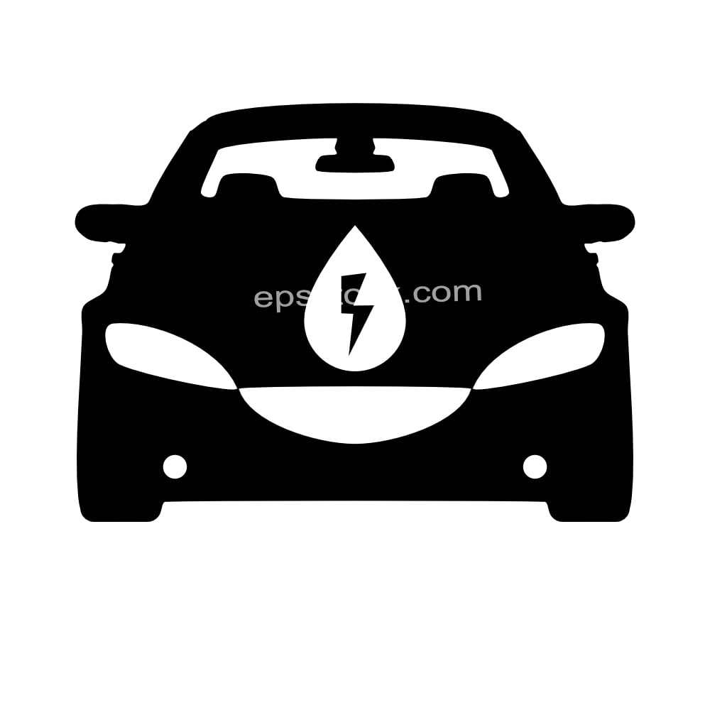 hybrid car symbol