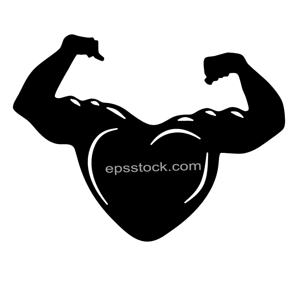 strong Heart symbol, healthy concept