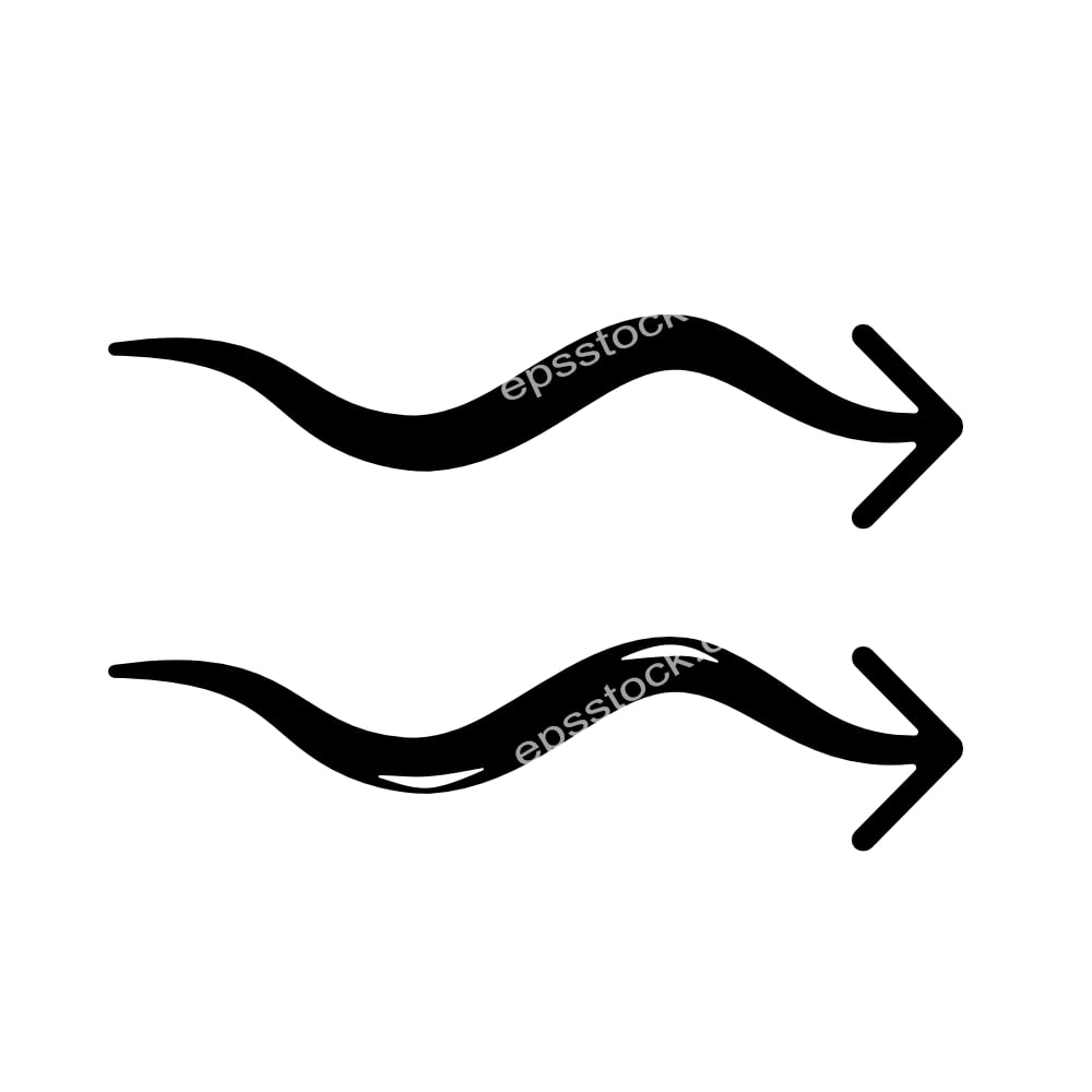 Squiggle Arrow sign