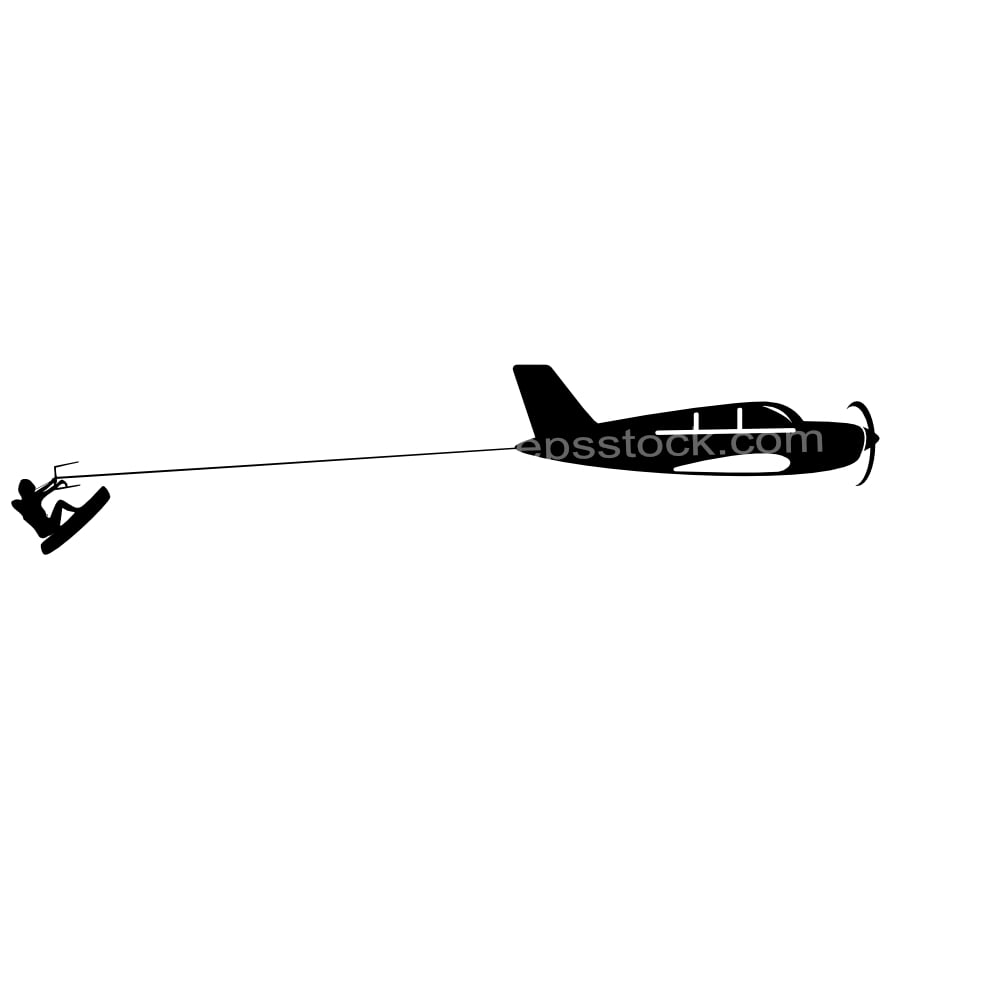 kiteboarder in air