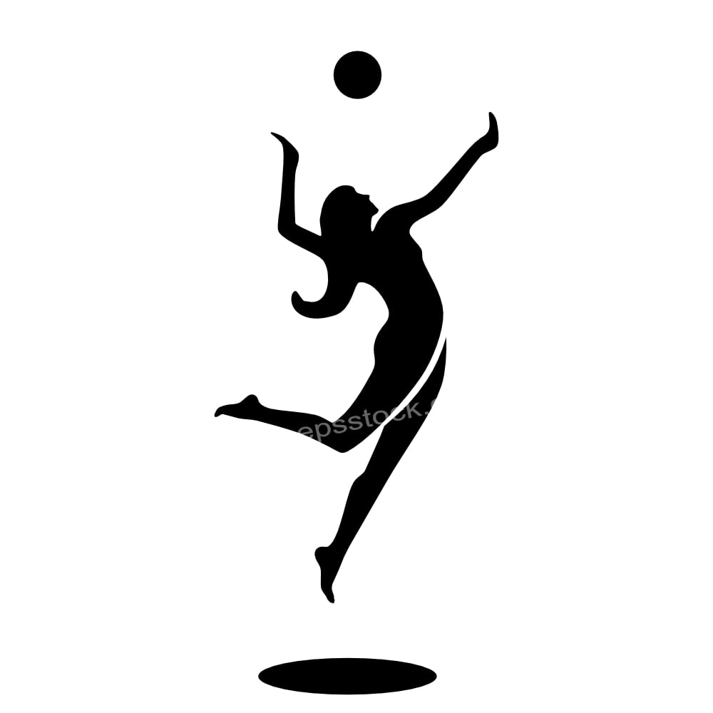 Woman playing volleyball