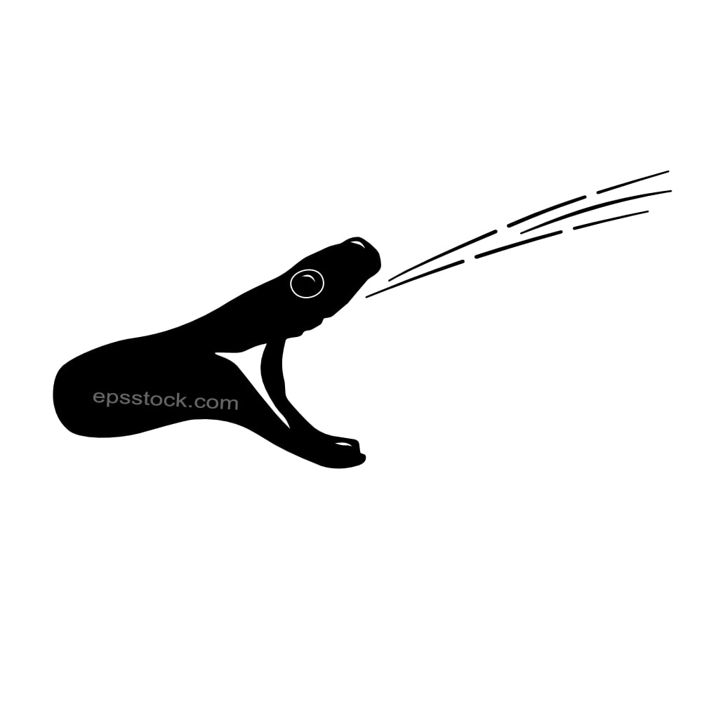 Snake spitting venom