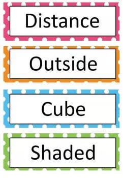 Perimeter, Area & Volume Word Wall - 20 words