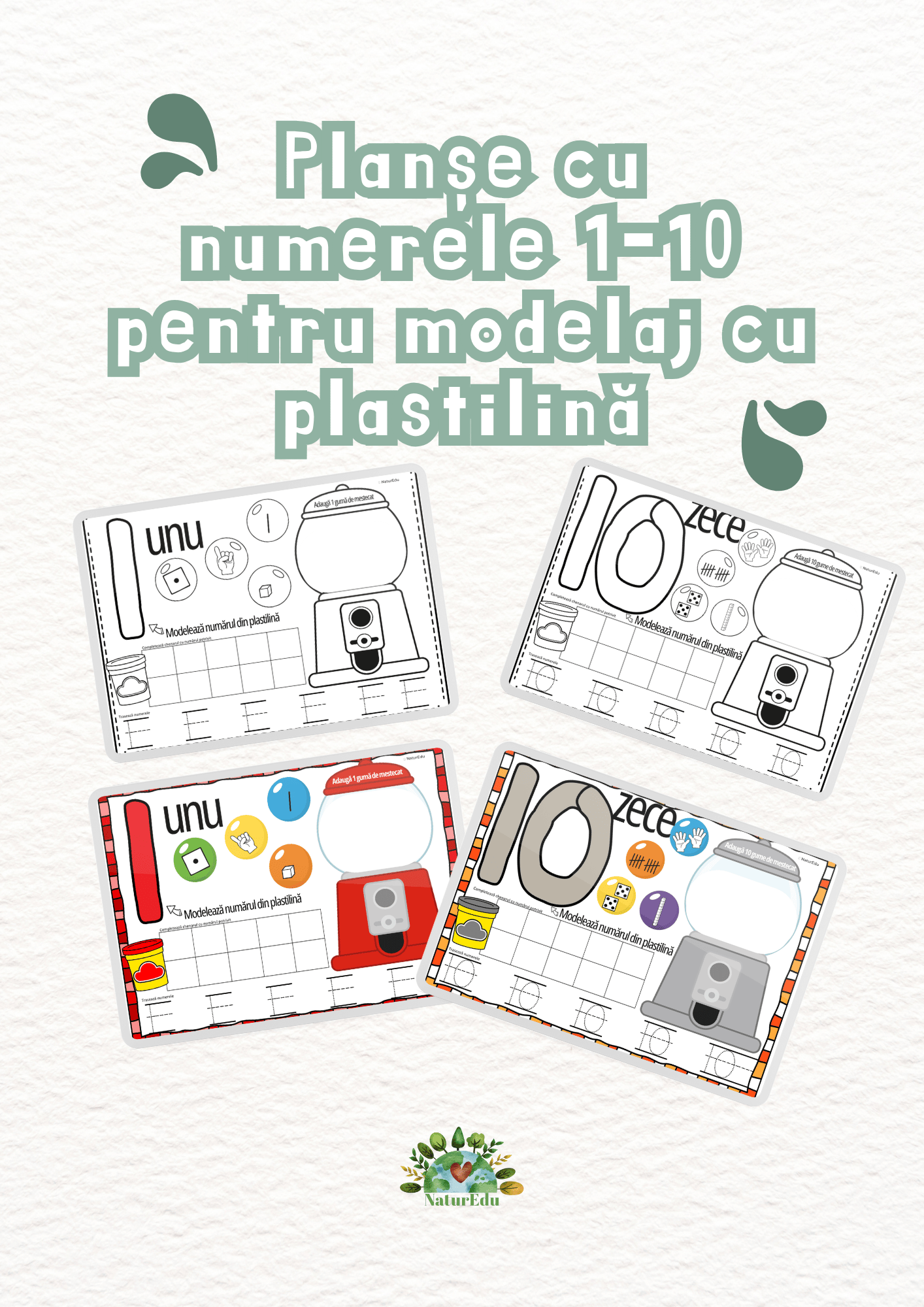 Modelaj Modelaj cu plastilină - Numerele 1-10 - Payhip