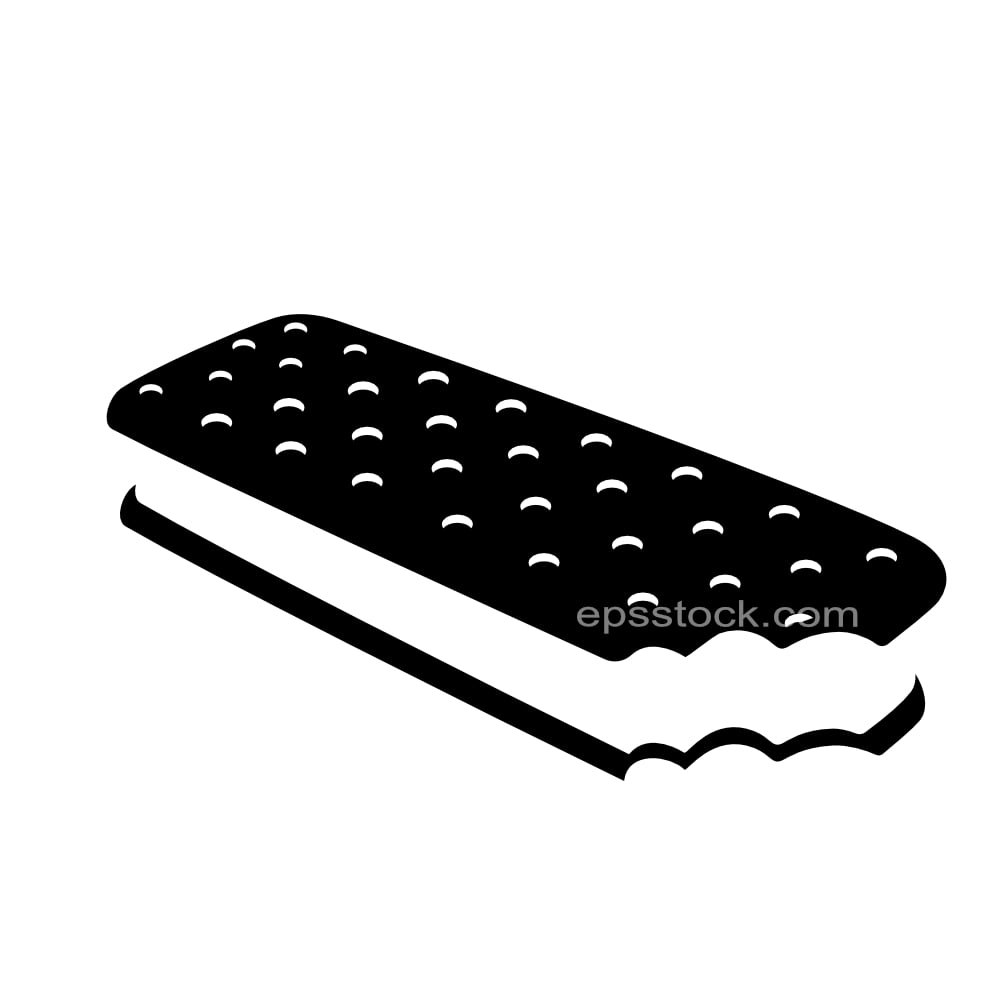 bitten ice cream sandwich