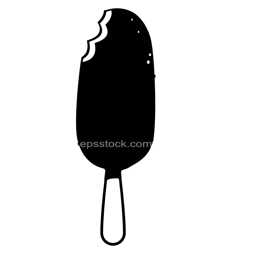 bitten Chocolate-glazed  ice cream bar