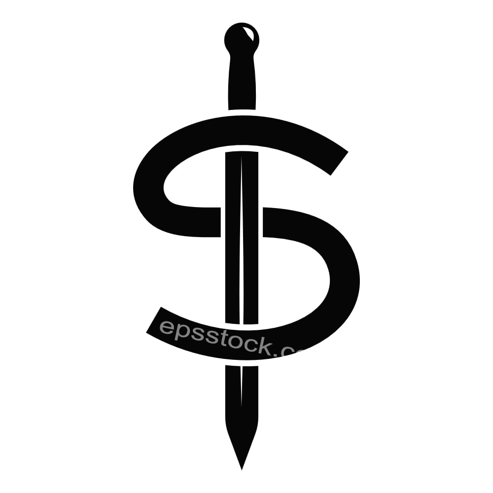 dollar symbol with sword
