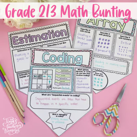Math Terms Poster Bunting: Increasing Communication Skills in Math